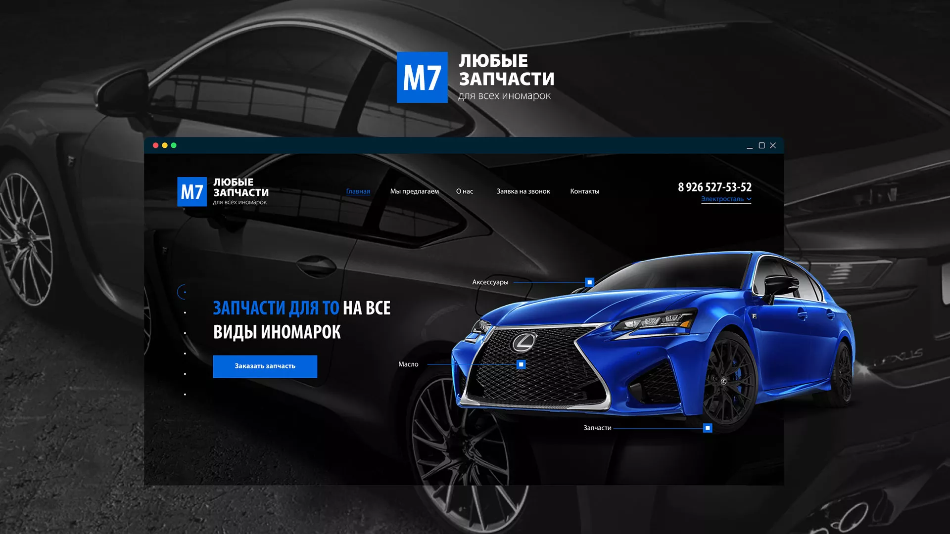 Разработка сайта магазина автозапчастей «М7» в Уржуме