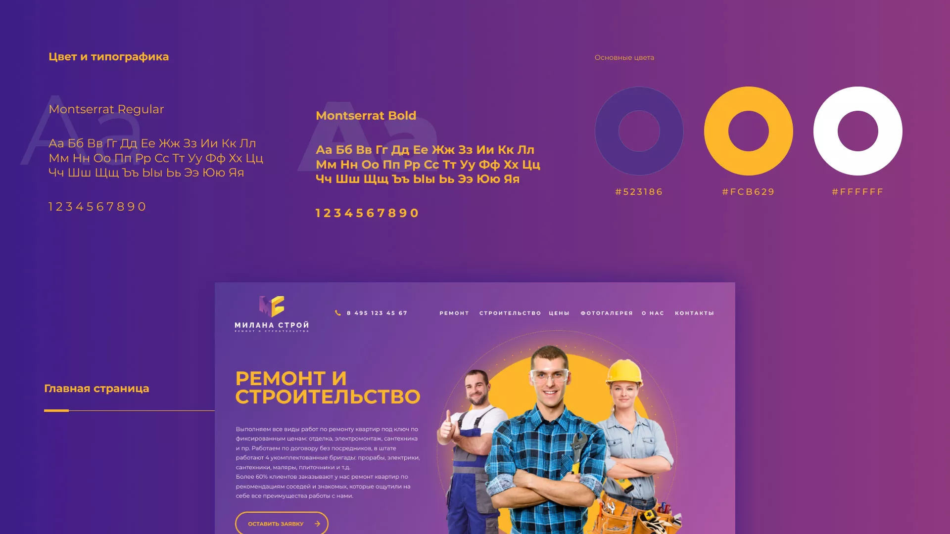 Разработка сайта строительной компании «Милана-Строй» в Уржуме