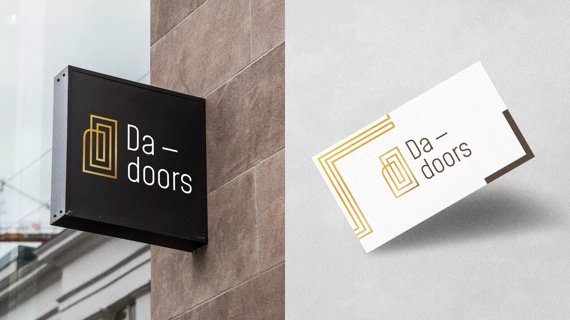 Разработка логотипа для компании «DA-DOORS» в Уржуме